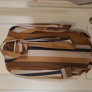 Zara Side Neck Tie Blouse